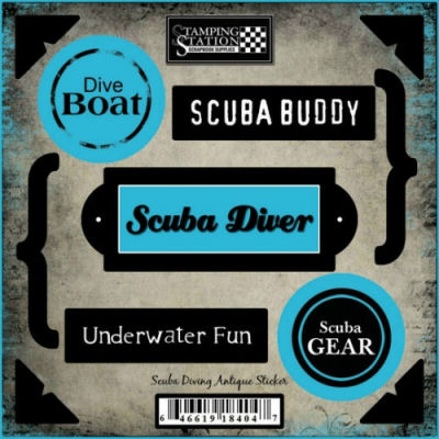 Stamping Station - Scuba Antique Stickers